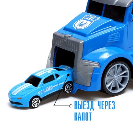 Truck "Carrier", included 6 cars and road signs-2