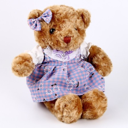 Soft toy "Bear in a dress", color mix