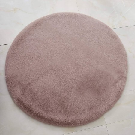 Plush mat Sofi de Marko, size 100x100 cm, color ash rose-1