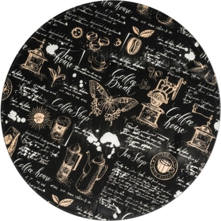 Gouring table Adanna Metal, Black/Coffee 48x48x62 cm-3