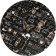 Gouring table Adanna Metal, Black/Coffee 48x48x62 cm