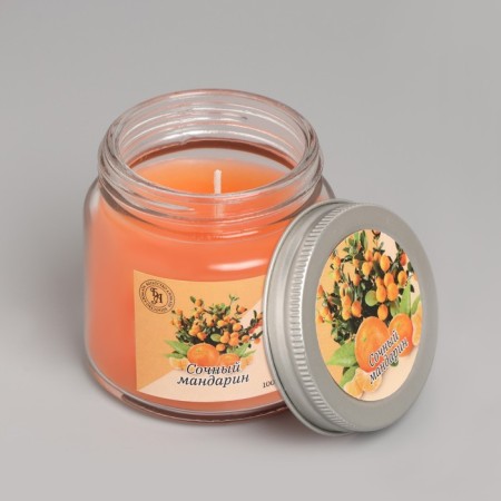 Aromatic candle in glass 6.3cm, 100ml, juicy tangerine-1