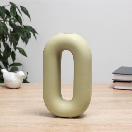 VAZA Ceramics Table "Lind" Green, 12x5x20 cm-3