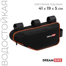 Велосумка Dream Bike под раму, 41х19х5, цвет чёрный/красный