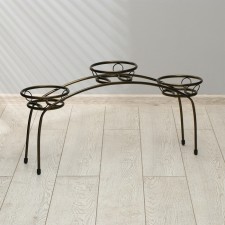 Flower stand, floor, 3 pots, d = 14 cm, bronze, 