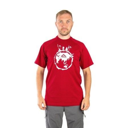 T-shirt Payer World Tour, Cotton, Bordeaux, XXXL