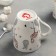 Porcelain share mug "Pink Flamingo", 350 ml, white color