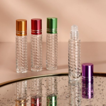 Window bottle for perfume "Weaving", with a roller, 5 ml, color mix-1