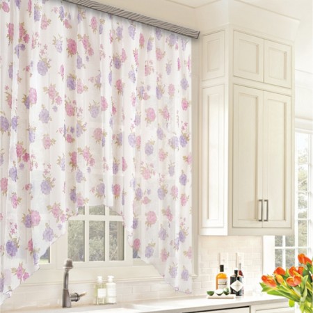 Curtain-tulle for the kitchen arch Witerra 285x160cm, lilac, veil, PE100%