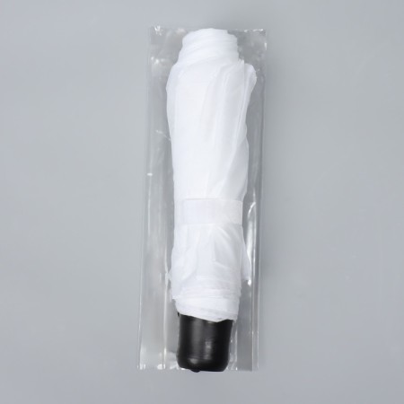 Mechanical umbrella "plain", 3 additions, 8 spokes, r = 48 cm, white color-10