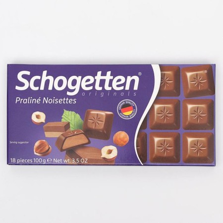 Milk chocolate SchoGetten Praliné Noisettes Chocolate "Orekhovaya Plin", 100 g-1
