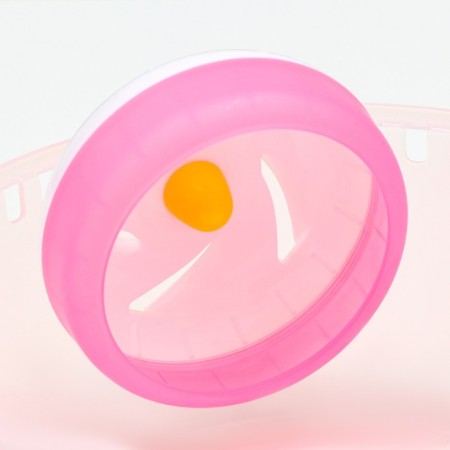 Carrier carrier carrier with a house, shelf, drinker, 29x23x23 cm, pink-6