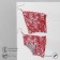 Hanging “rhombus” chain mail, ornament, white-red color, 9 cm
