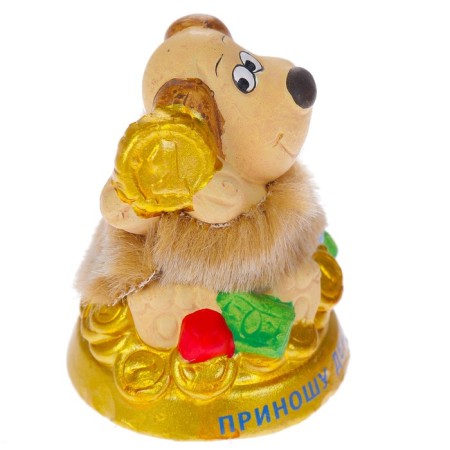 Ceramics Figure "Dog with ruble" 6x4.5x7 cm-1