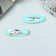Invisibility for hair "Adeli" (set 2 pcs) shine oval, 5 cm, turquoise