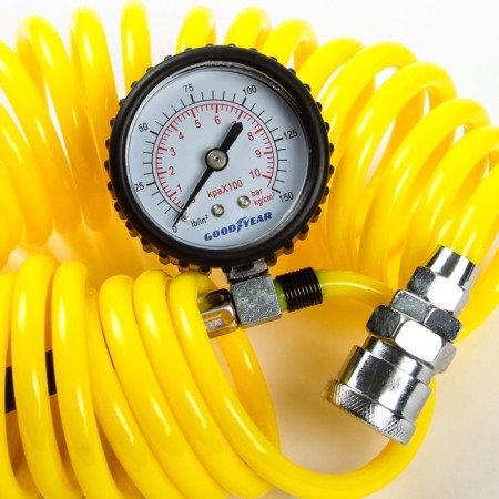Car compressor Hoodyear Gy-40L, 40 l/min, with a removable handle, a removable twisted hose, with a bag-2