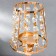 Summary Metal for 1 candle "Crystals - Lamp" Gold 36x13x13 cm