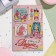 Postcard "Beloved daughter!" Glitter, Congrev, girl, cats, 12.5x19.4 cm