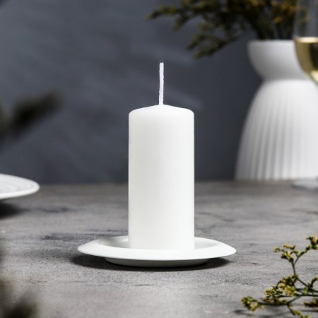 Cup "Cup" metal, 9.4x1.2 cm, white