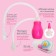 Children's nasal aspirator with 2 replaceable nozzles, in a container, pink color