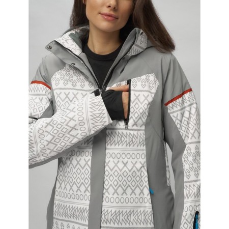 Ski jacket female winter, size 58, white color-4