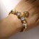 Bracelet with pearls "Margeri" heart, silver-white color in pink gold, d = 6.5 cm