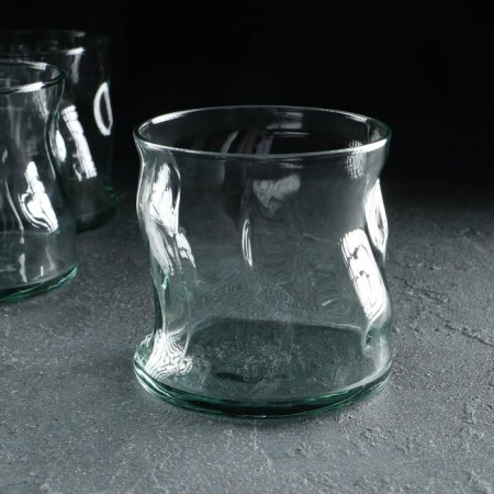 A set of glass glasses "Amorph", 4 pcs, 340 ml, green-1