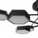 Chandelier 1318/10BK LED 240W 3000-6000K Black 87x90x25 cm Bayerlux