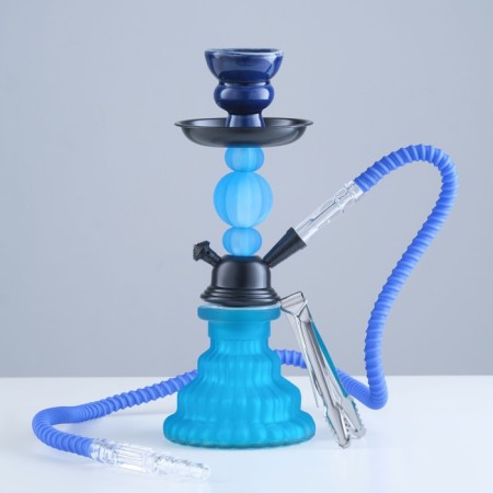Hookah "Taishet", small, shaft of ball, 27 cm, d bowl-5 cm, blue