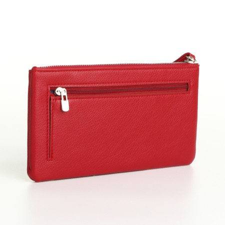 Women's wallet with lightning, burgundy color-1