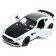 Metal machine, 1:24, inertial, doors, hood, trunk, white color are opened