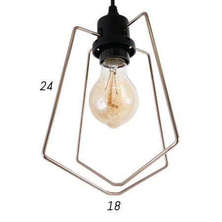 Economic light "Arten" 3x40W E27 black 38x38x84 cm.-4