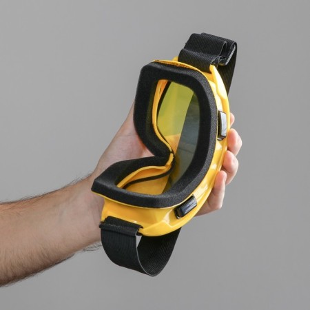 Mask glasses for motor vehicles, glass is two-layer yellow, yellow color-2