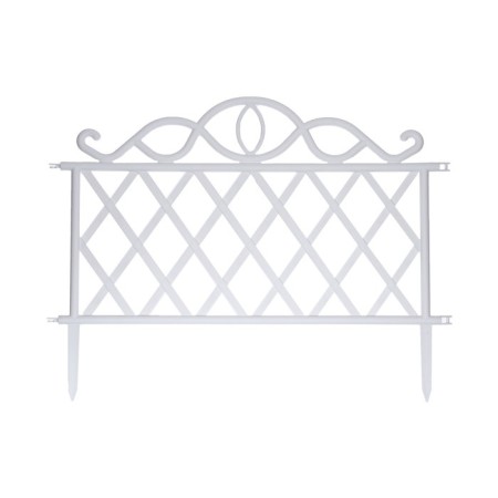 Decorative fence, 36 × 42 cm, plastic, white-5