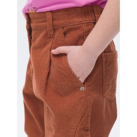 Pants for girls, height 104 cm, brown color-10