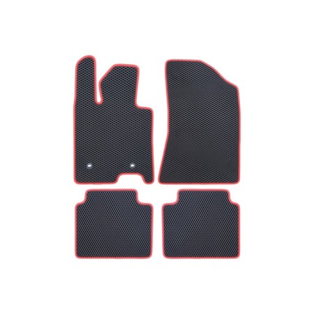 Rugs in the EVA salon for KIA K5 III 2020-, sedan, (red edging), 4 pcs.