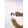 Bracelet with rhinestones "shine" four rows, white color in gold, 18 cm