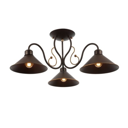 Ceiling EVOLUCE lamp. Sle120402-03. Ciolla. 3x60 watts, E27, 66x66x24 cm, dark -brown color-8