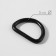Half -ring for bags, d = 20 mm, thickness - 3 mm, 10 pcs, black matte color