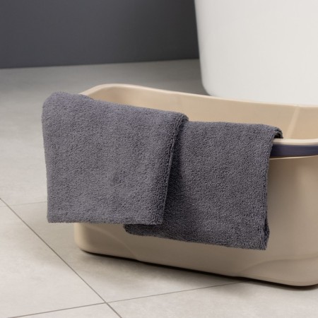 Raccoon rag, 220 g/m², 60 × 80 cm, microfiber, ultrasound, 2 pcs, color gray-3