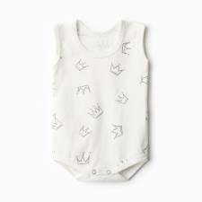 Боди Bloom Baby Короны без, рукавов, р. 80 см, молочный