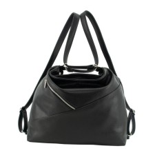Female bag, artificial leather, black 36x13x37 cm