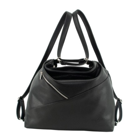 Female bag, artificial leather, black 36x13x37 cm