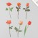 Plastic stickers "Flowers and quotes. Yellow-orange" set 12 pcs 8.5x21.5x0.2 cm