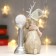 Souvenir Polystone Light "Losik in a knitted cap with a ball on a column" 20.5x10.5x12.5 cm