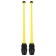 Bulas for rhythmic gymnastics inserted Grace Dance, 36 cm, yellow/black color
