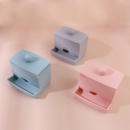 Organizer for storing cotton sticks, with a lid, 9 × 6.5 × 7.5 cm, color mix-2