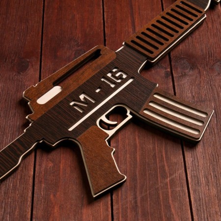 Souvenir wooden machine "M16", small-1