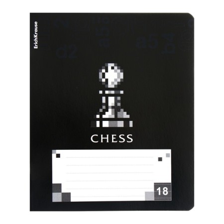 A notebook of 18 sheets in the Erichkrause "Chess Player", UV-Lyus, Cover Cover Cardboard, Offset Bloc, Mix-4