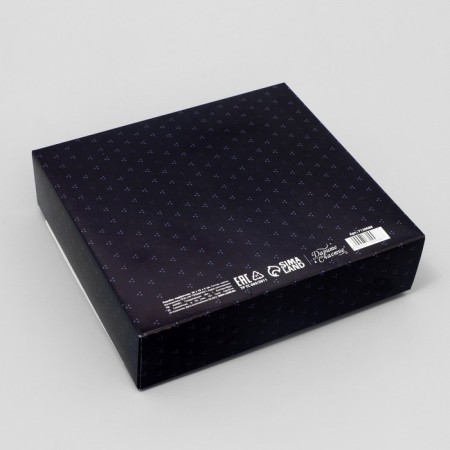 Gift folding box, packaging, "gentleman", 20 x 18 x 5 cm, without tape-4